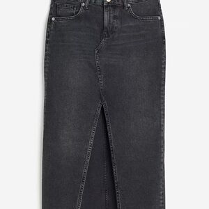 NWT H&M Women's Black Denim Skirt